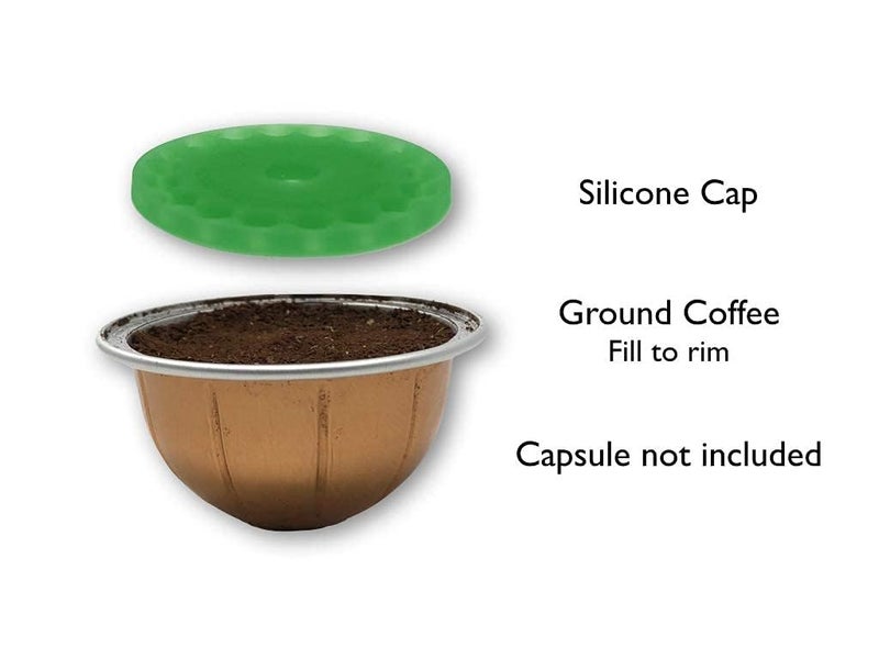 My-Cap Silicone Capsule Caps - Compatible with Nespresso Vertuo Pods - Reusable, Food Grade & BPA Free Coffee Pod Cap - Reuse your Nespresso Vertuo Capsules - Image 3